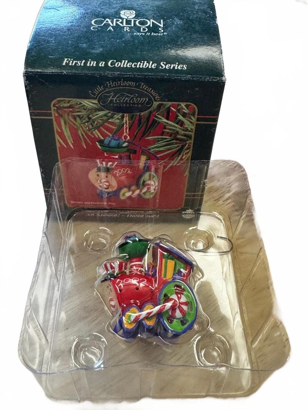 Carlton Cards Heirloom Little Treasures All Aboard 2002 Train Ornament